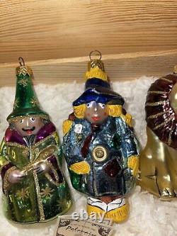 Kurt Adler Wizard of Oz Polonaise Ornaments Wooden Crate Limited Edition Set 6