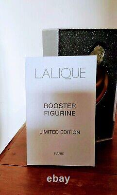 LALIQUE Amber Collection, Rooster Figurine Limited Edition, 2004, Paris