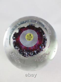 LARGE 5 Limited Edition Selkirk Signed Art Glass Monarch Paperweight 1990