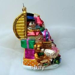 LE #3 Santa Toychest CHRISTOPHER RADKO Marshall Fields Walnut Room XMAS ORNAMENT