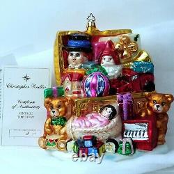 LE #3 Santa Toychest CHRISTOPHER RADKO Marshall Fields Walnut Room XMAS ORNAMENT