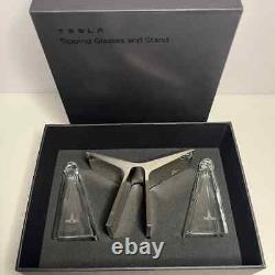 LIMITED EDITION Tesla Tequila Sipping Shot Glasses Set of 2 Glasses + Stand