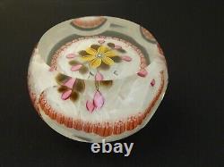 LMT ED 1998 Perthshire PP47 Lampwork Flower Latticino Faceted Glass Paperweight