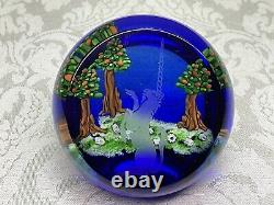 LMT ED Caithness Glass Scotland Unicorn Dance Forest Paperweight Selman