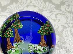 LMT ED Caithness Glass Scotland Unicorn Dance Forest Paperweight Selman