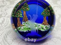 LMT ED Caithness Glass Scotland Unicorn Dance Forest Paperweight Selman