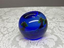 LMT ED Caithness Glass Scotland Unicorn Dance Forest Paperweight Selman