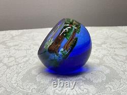 LMT ED Caithness Glass Scotland Unicorn Dance Forest Paperweight Selman