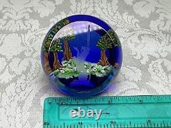 LMT ED Caithness Glass Scotland Unicorn Dance Forest Paperweight Selman