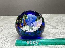 LMT ED Caithness Glass Scotland Unicorn Dance Forest Paperweight Selman