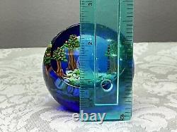 LMT ED Caithness Glass Scotland Unicorn Dance Forest Paperweight Selman