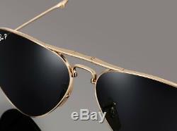 LTD EDN RAYBAN 22KT GOLD PLATED Folding AVIATOR Sunglasses 58MM RB 3479KQ 001/N5