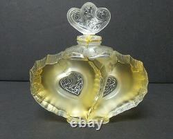 Lalique 2004 Ltd. Ed. Collectible Crystal Falcon Deux Coeurs Perfume Bottle