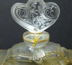 Lalique 2004 Ltd. Ed. Collectible Crystal Falcon Deux Coeurs Perfume Bottle