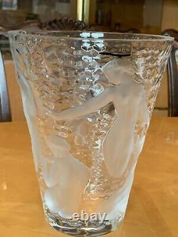 Lalique Ondines Crystal Nudes Vase