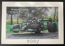 Lewis Hamilton 2021 Italian GP Limited Edition Giclee Print 103cmx71cm COA