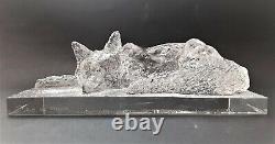 Limited Edition 130/250 BACCARAT TAUNI DE LESSEPS signed Glass Fox 9-1/4