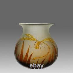 Limited Edition 21st Century Cameo Glass Dragonfly Vase by StanMir GR