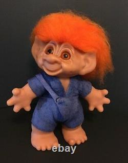 Limited Edition Boy Rare 9 Thomas Dam Troll Doll Orange Hair Glass Eyes 1990