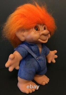 Limited Edition Boy Rare 9 Thomas Dam Troll Doll Orange Hair Glass Eyes 1990