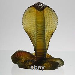 Limited Edition Contemporary Glass Sculpture entitled Rearing Cobra by Daum
