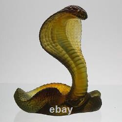 Limited Edition Contemporary Glass Sculpture entitled Rearing Cobra by Daum