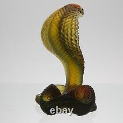 Limited Edition Contemporary Glass Sculpture entitled Rearing Cobra by Daum