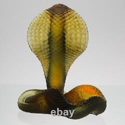 Limited Edition Contemporary Glass Sculpture entitled Rearing Cobra by Daum