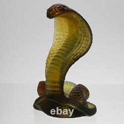 Limited Edition Contemporary Glass Sculpture entitled Rearing Cobra by Daum