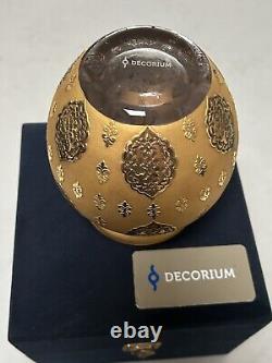 Limited Edition Decorium Glass Vase Handmade With 24ct Gold Certificate 38/1500