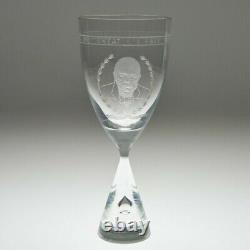 Limited Edition Engraved Winston Churchill Glass Goblet 1967