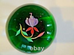 Limited Edition FRANCIS WHITTEMORE Lampwork FUCHSIA Flower Paperweight #36