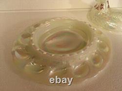 Limited Edition Fenton Egg Plate Hen Chicken Server Hand Painted #387/950