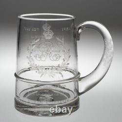 Limited Edition George VI Coin Glass Tankard The Stuart Descent 1936