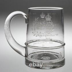 Limited Edition George VI Coin Glass Tankard The Stuart Descent 1936