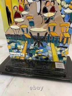Limited Edition Italian Mosaic Glass Vase After Van Gogh