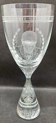 Limited Edition Kastrup/ Holmegaard Engraved Winston Churchill Glass Goblet 1967