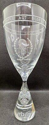 Limited Edition Kastrup/ Holmegaard Engraved Winston Churchill Glass Goblet 1967