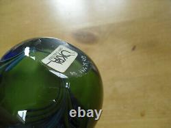 Limited Edition Okra Floral Green Glass Paperweight 2 5/8(6.5cms) Labelled