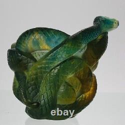 Limited Edition Pate De Verre Serpant Vase by Daum Glass