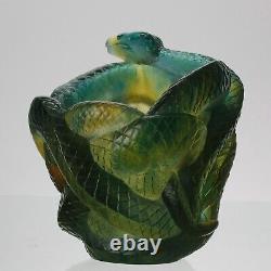 Limited Edition Pate De Verre Serpant Vase by Daum Glass