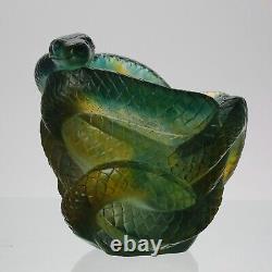Limited Edition Pate De Verre Serpant Vase by Daum Glass
