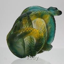 Limited Edition Pate De Verre Serpant Vase by Daum Glass