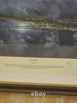 Limited Edition Print SPEEDBIRD by Simon Attack Signed By 6 Captains Framed