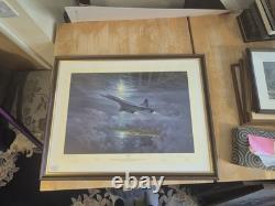 Limited Edition Print SPEEDBIRD by Simon Attack Signed By 6 Captains Framed