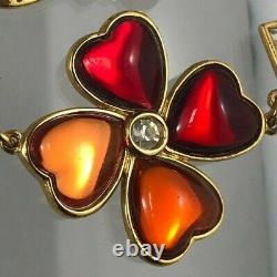 Limited Edition RARE 1980's Yves Saint Laurent Gripoix glass heart bracelet