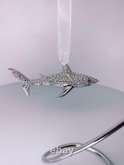 Limited Edition SwarovskiT Shark Ornament w Two Shark Wine GlassesT in Gift Box