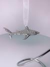 Limited Edition Swarovskit Shark Ornament W Two Shark Wine Glassest In Gift Box