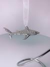 Limited Edition Swarovskit Shark Ornament With Two Shark Wine Glassest In A Be