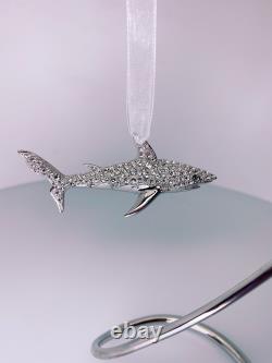 Limited Edition SwarovskiT Shark Ornament with Two Shark Wine GlassesT in a Be